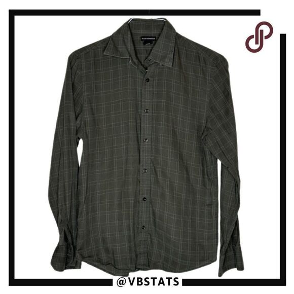 Club Monaco XS Gray/White LS Button Down Shirt - Picture 1 of 5